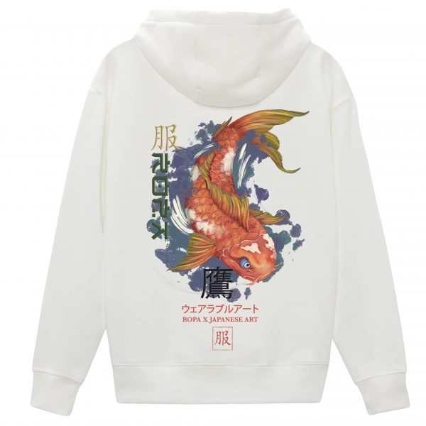 KOI WHITE UNISEX HOODIE